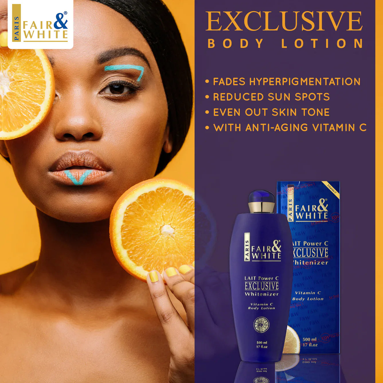Fair and White Exclusive Body Lotion With Pure Vitamin C 500ml