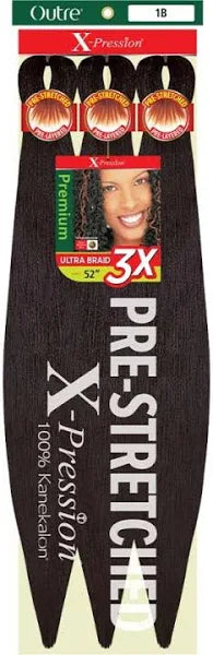 OUTRE SYNTHETIC PRE STRETCHED ULTRA BRAID - XPRESSION 3X 52”